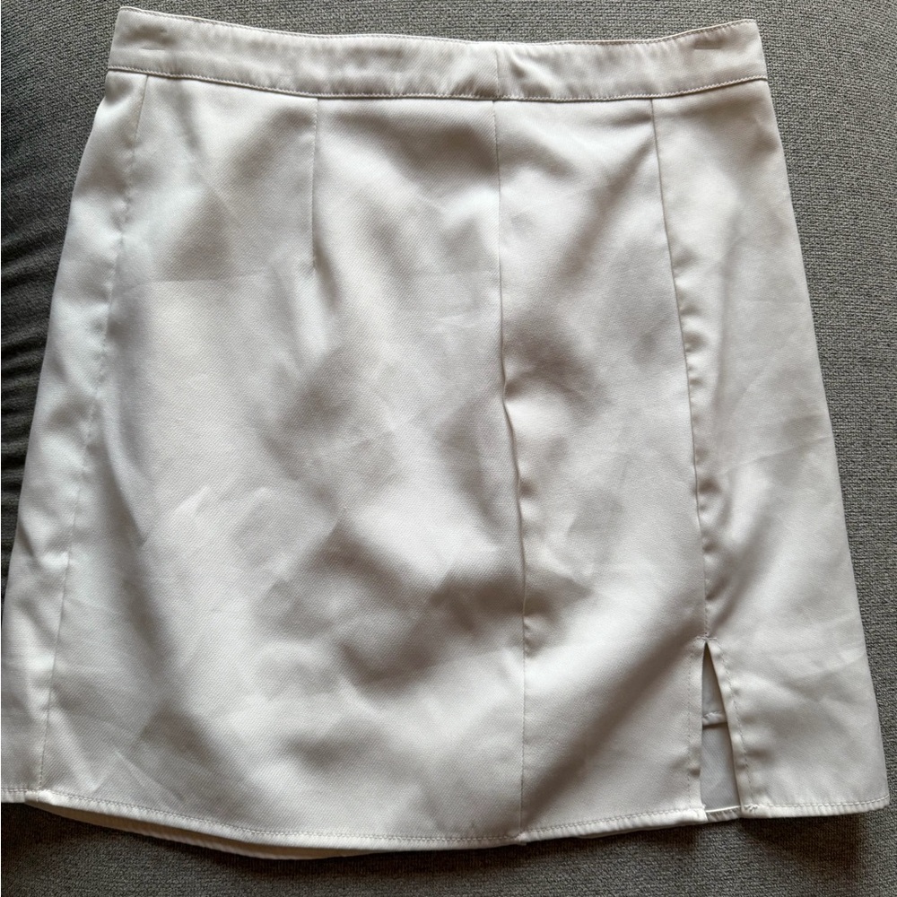 PrettyLittleThing Cream Mini Skirt